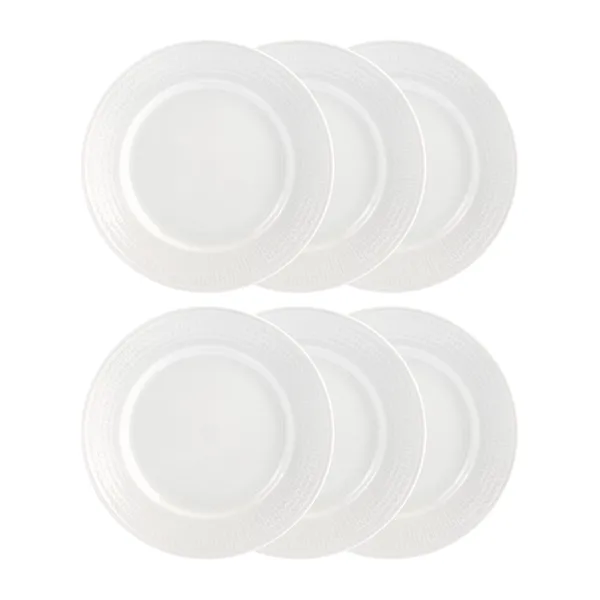 Swedish Grace tallrik 21 cm, 6-pack snö