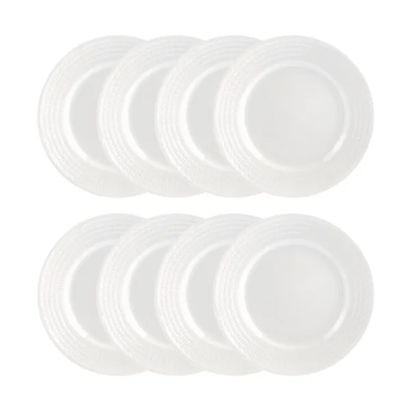 Swedish Grace tallrik Ø21 cm 8-pack - Snö