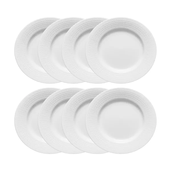 Swedish Grace tallrik Ø24 cm 8-pack - Snö