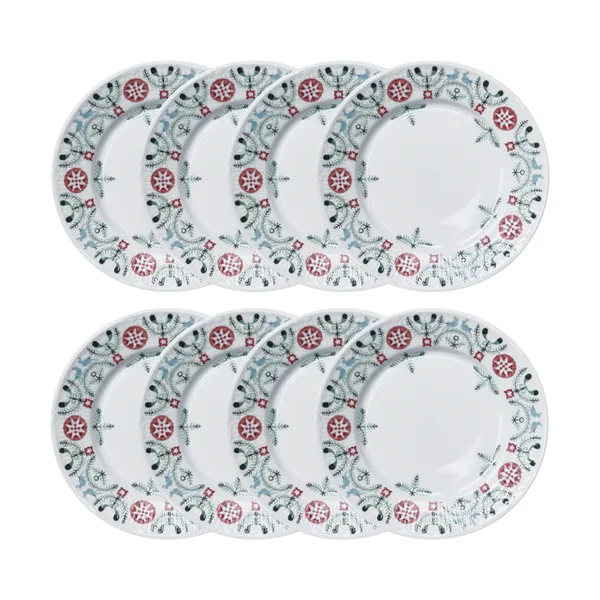 Swedish Grace Winter assiett Ø17 cm 8-pack