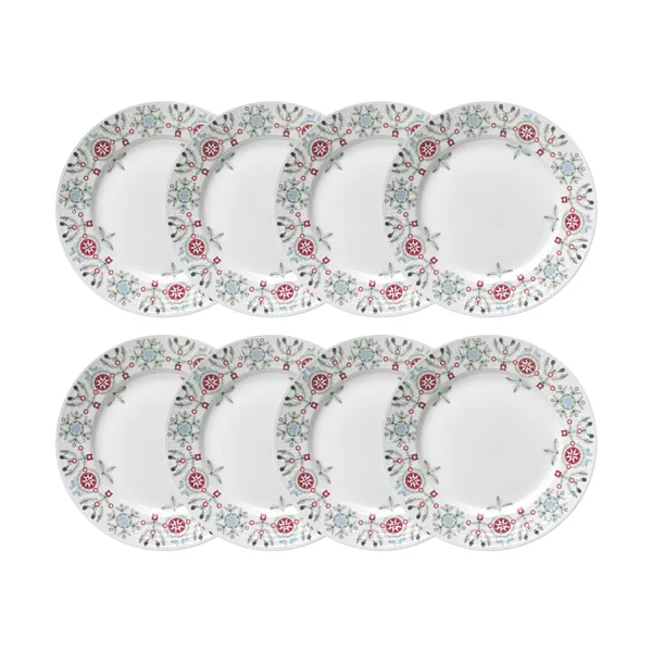 Swedish Grace Winter tallrik Ø21 cm 8-pack
