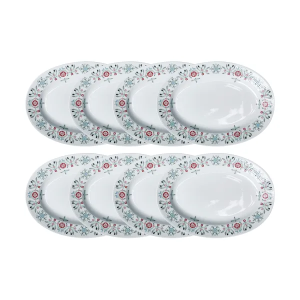 Swedish Grace Winter tallrik oval 8-pack
