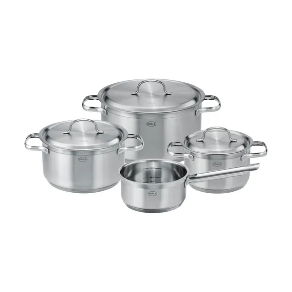 PureElements gryset med lock 7 delar, Rostfritt stål