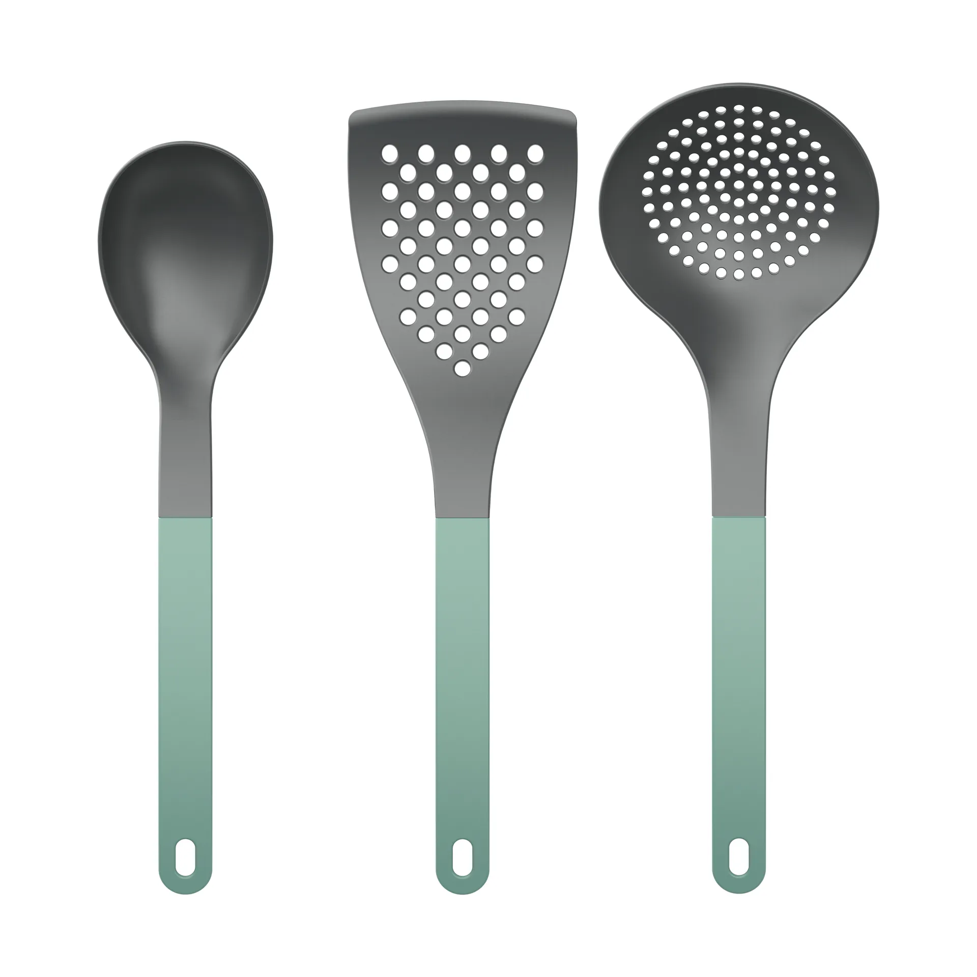 Rosti Ustensiles de cuisine Optima 2, 3 pièces Nylon vert nordique