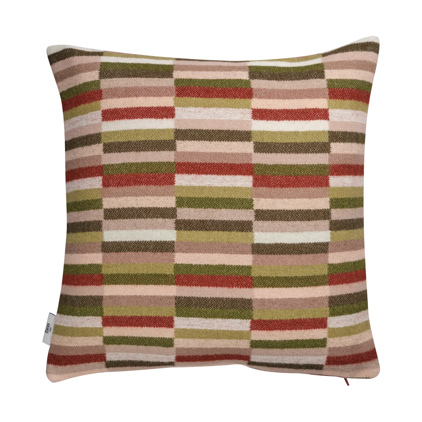 Røros Tweed Coussin Ida cm Olive burgundy