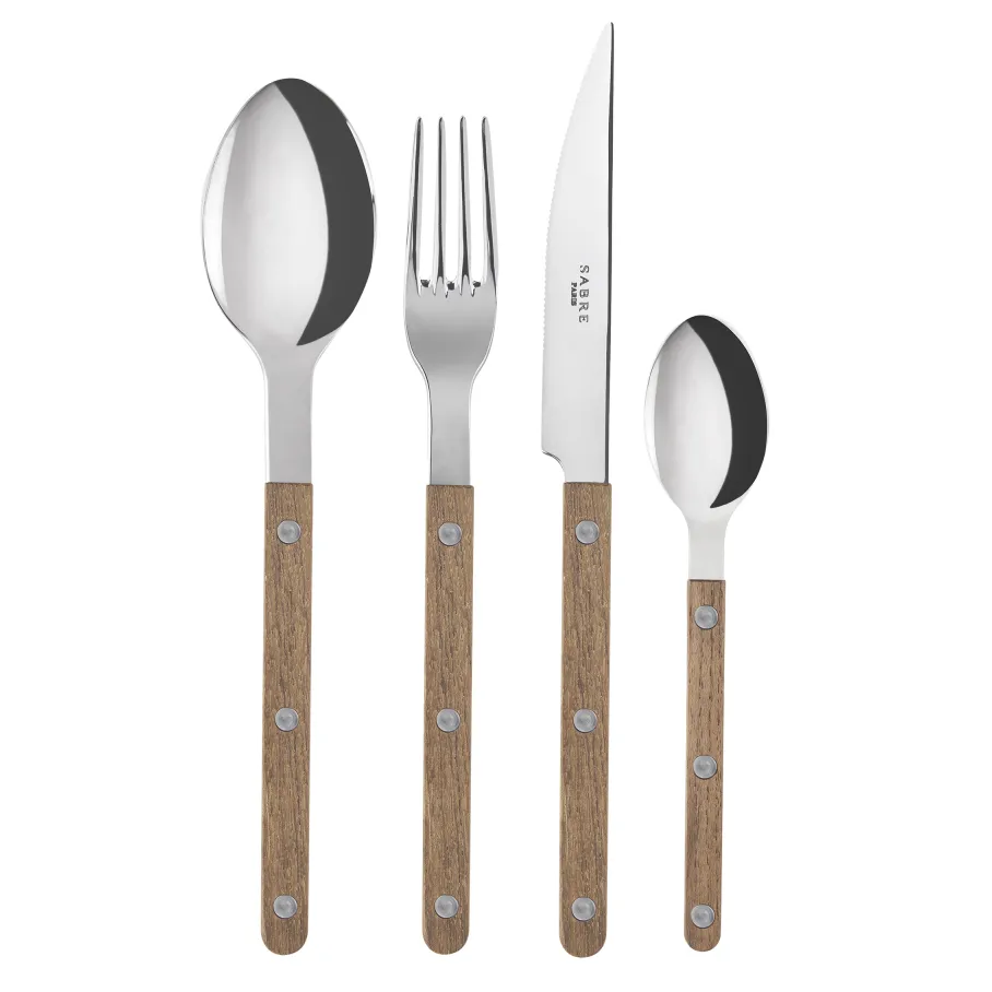SABRE Paris Bistrot bestik 24 dele Teak wood