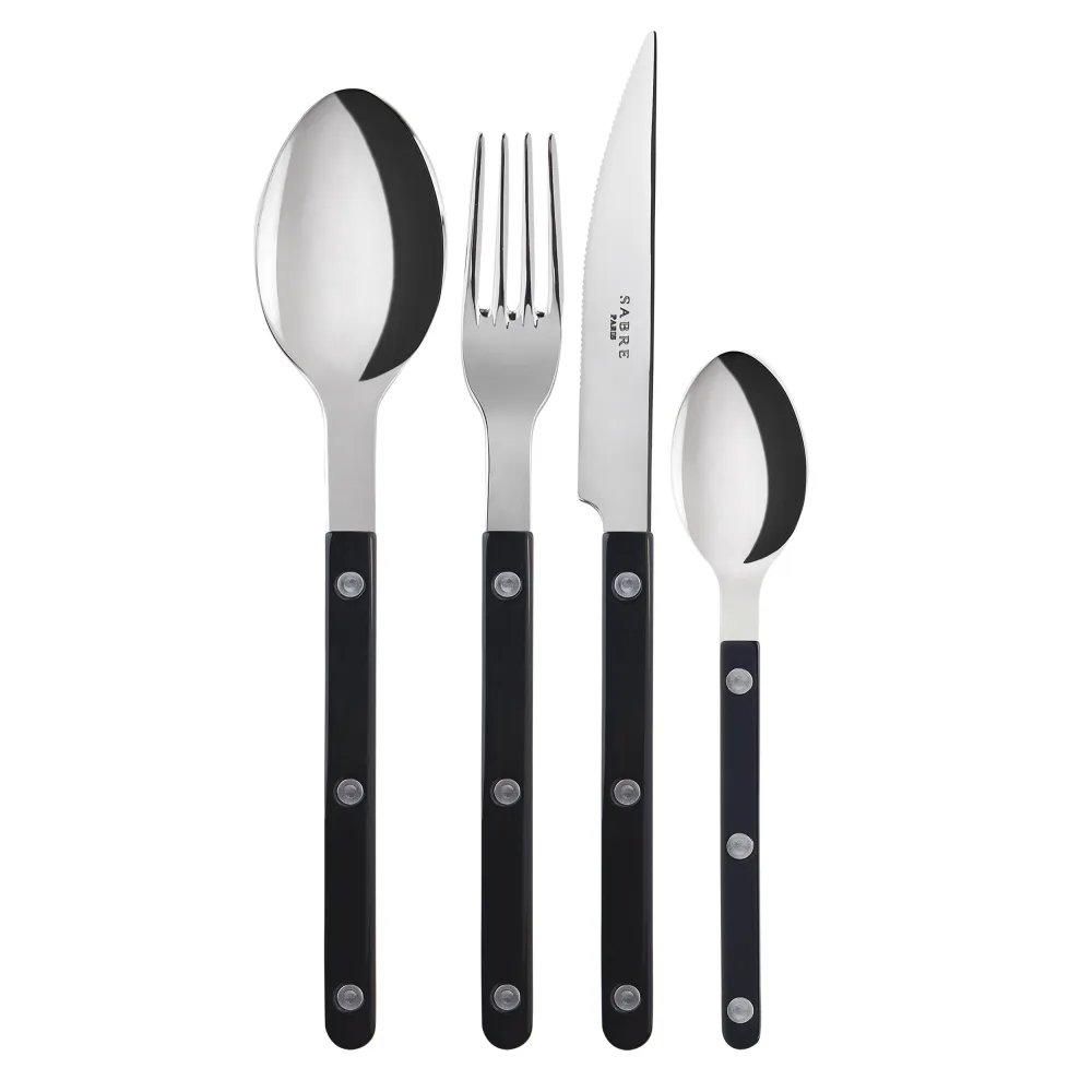 SABRE Paris Bistrot bestik shiny 24 dele Black