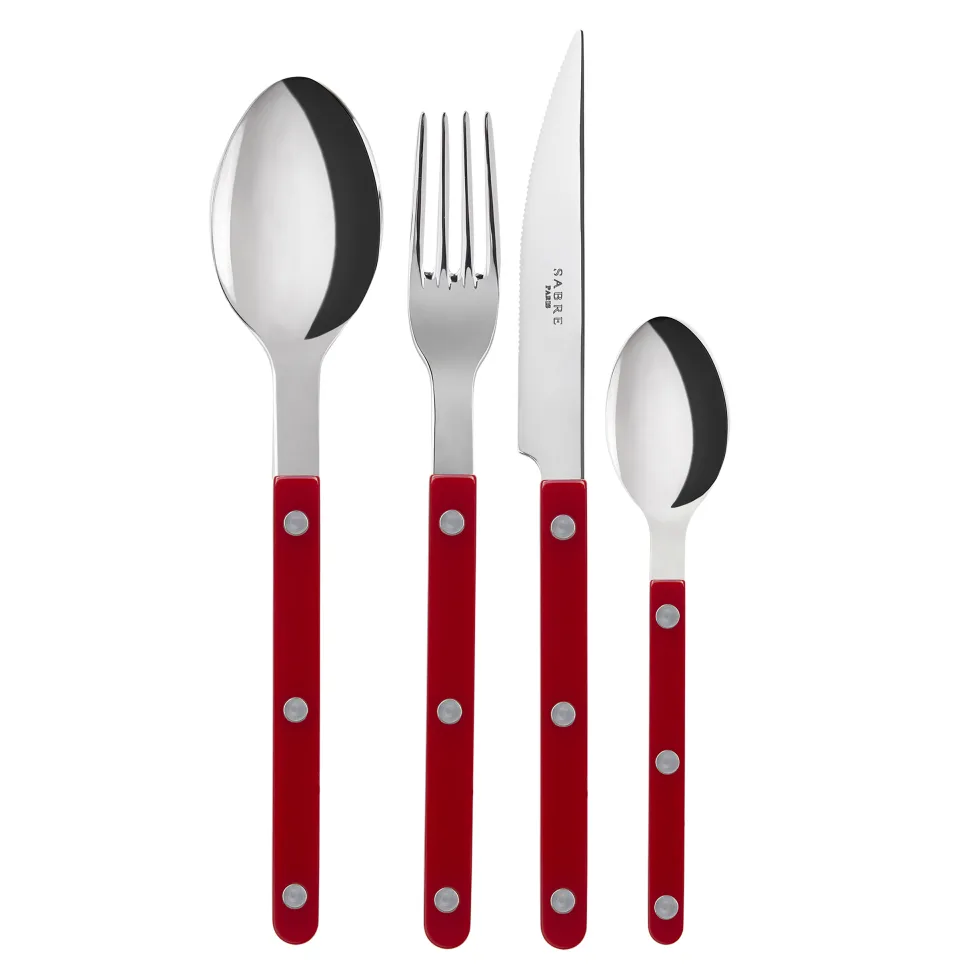 SABRE Paris Bistrot bestik shiny 24 dele Burgundy billede