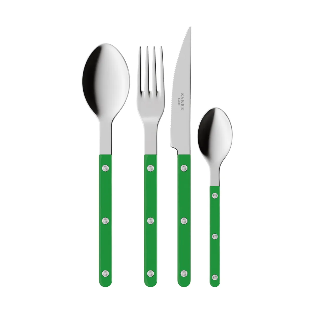 SABRE Paris Bistrot Solid bestiksæt 4 dele Garden green