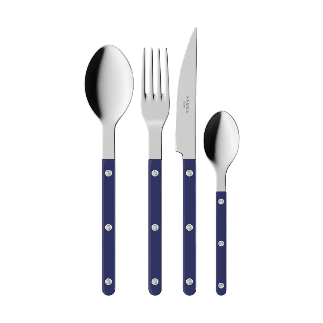 SABRE Paris Bistrot Solid bestiksæt 4 dele Navy blue