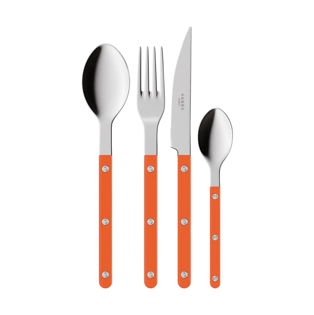 SABRE Paris Bistrot Solid bestiksæt 4 dele Orange