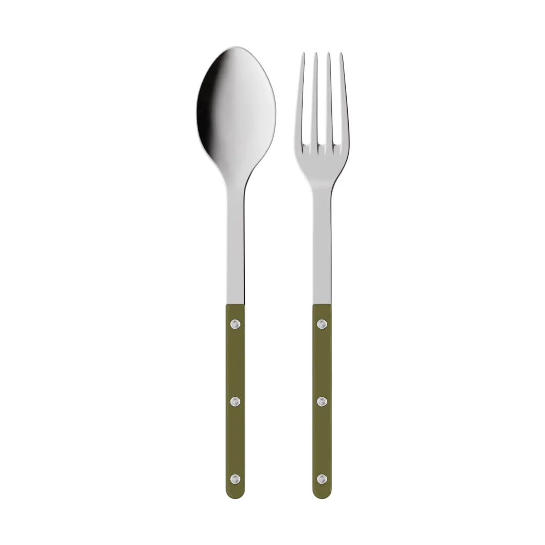SABRE Paris Bistrot solid serveringsbestik 2 dele Green fern