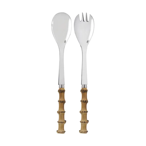 Panda salladsbestick 2 delar, Bamboo light