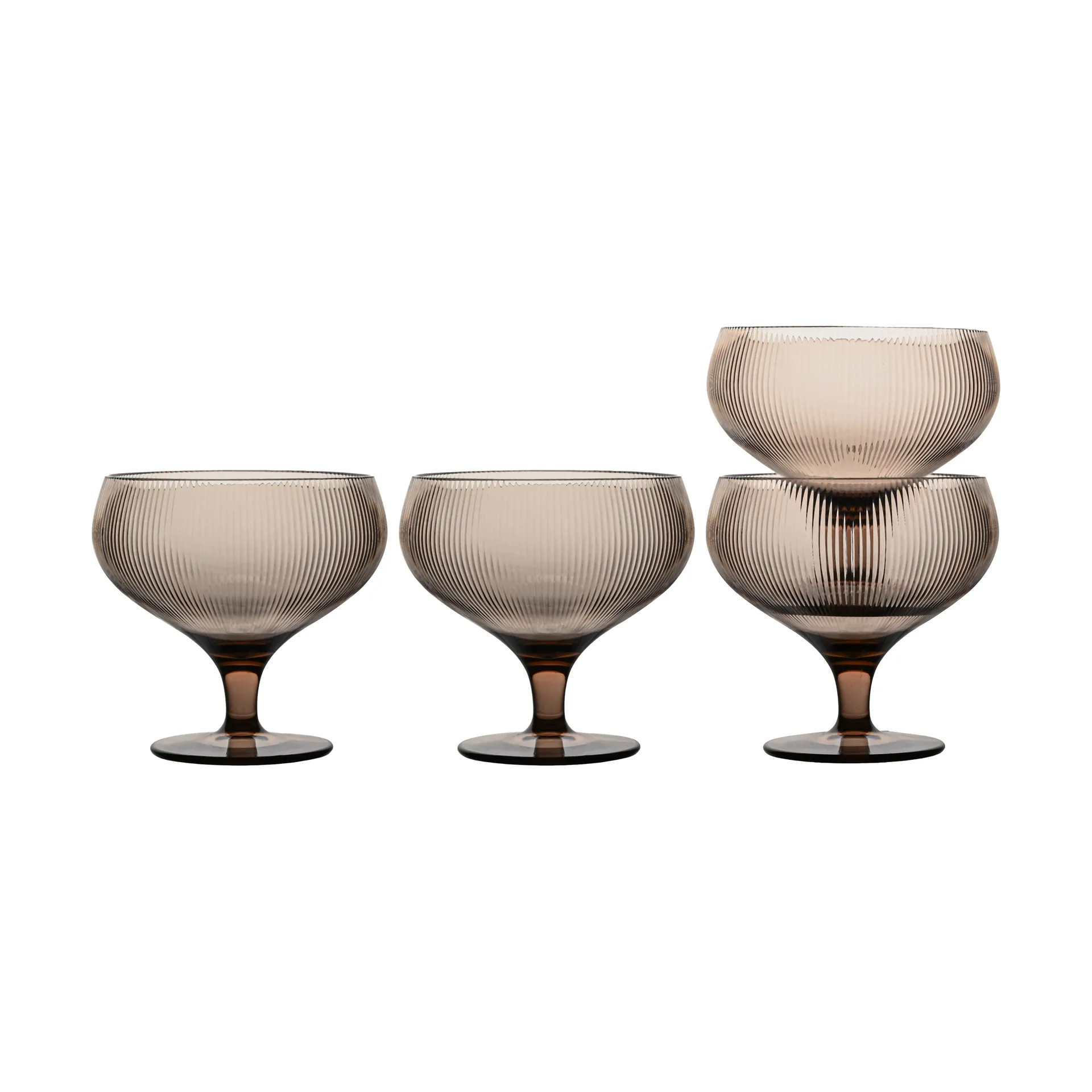 Sagaform Billi champagnecoupe 30 cl 4-pak Brun