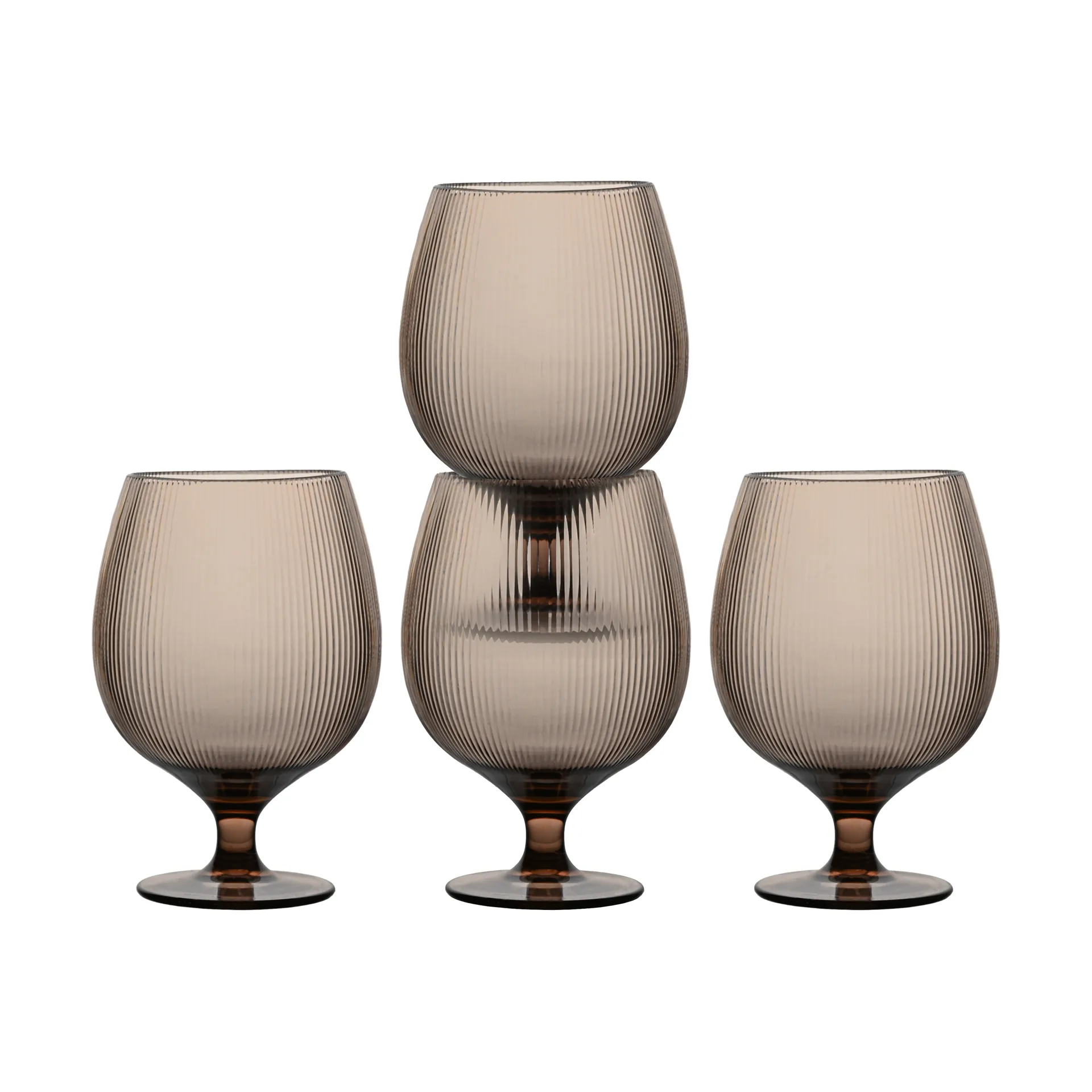 Sagaform Billi ølglas 50 cl 4-pak Brun