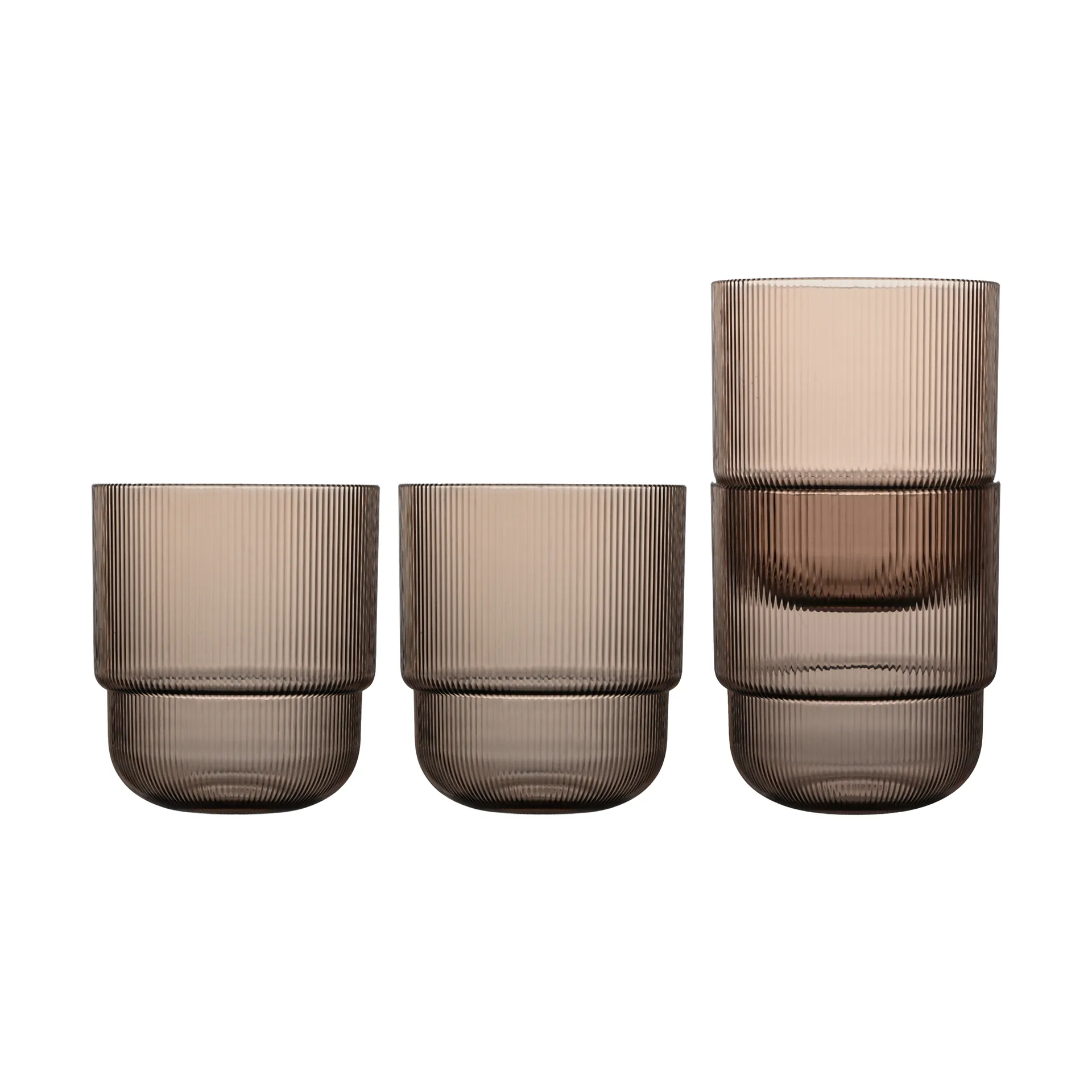 Sagaform Billi vandglas 40 cl 4-pak Brun