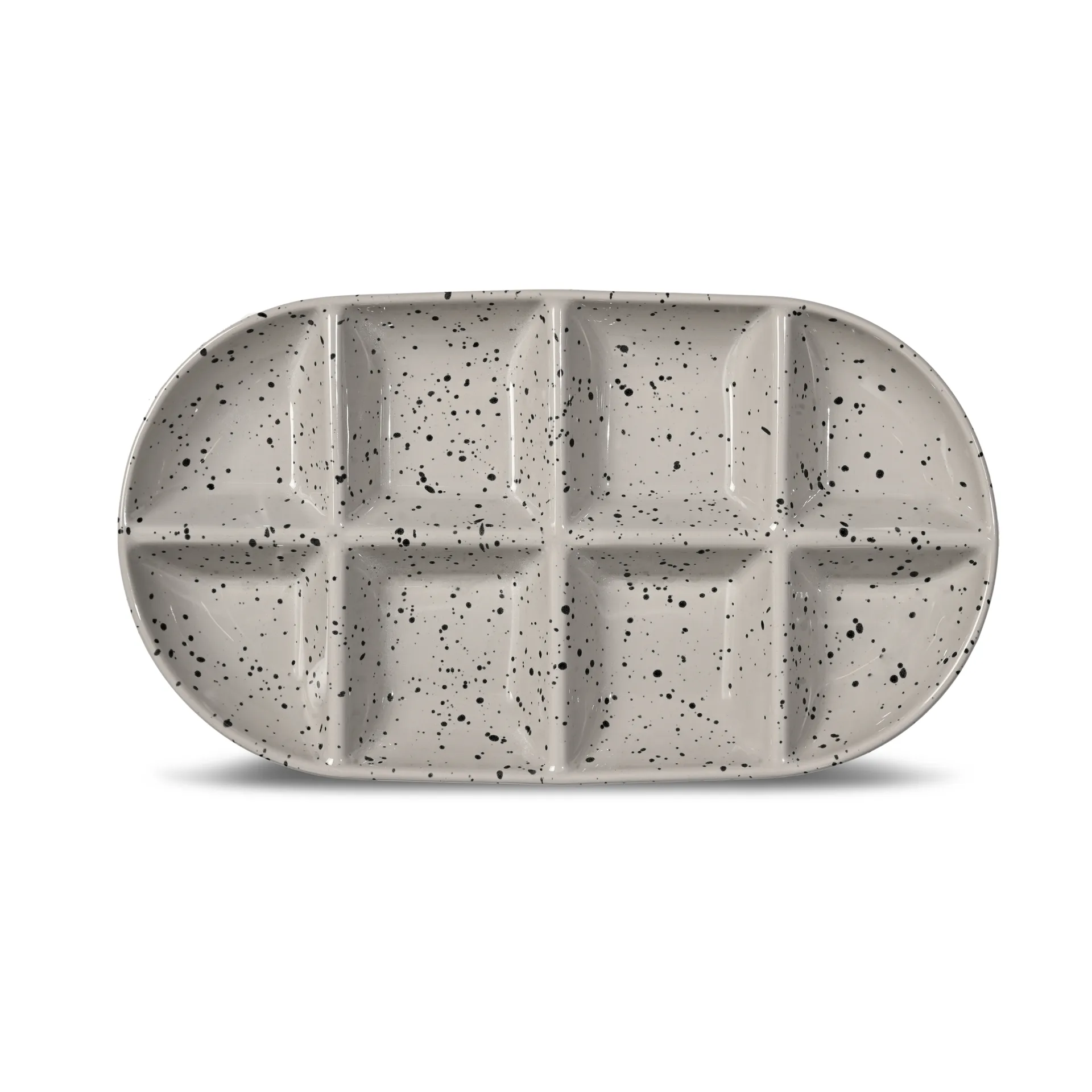 Sagaform Ditte serveringsfat stor 20x36 cm Gr&aring;-svart