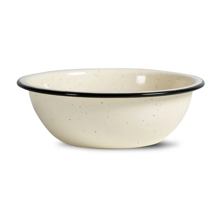 Sagaform Doris emaljsk&aring;l &Oslash;16 cm Beige