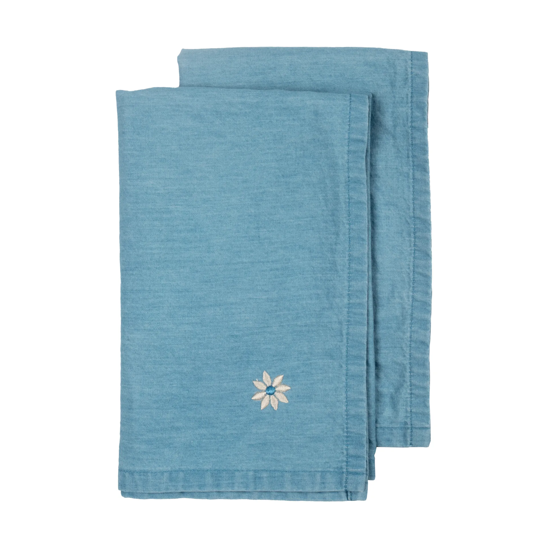 Sagaform Eden denim stofserviet 45x45 cm 2-pak Blå billede