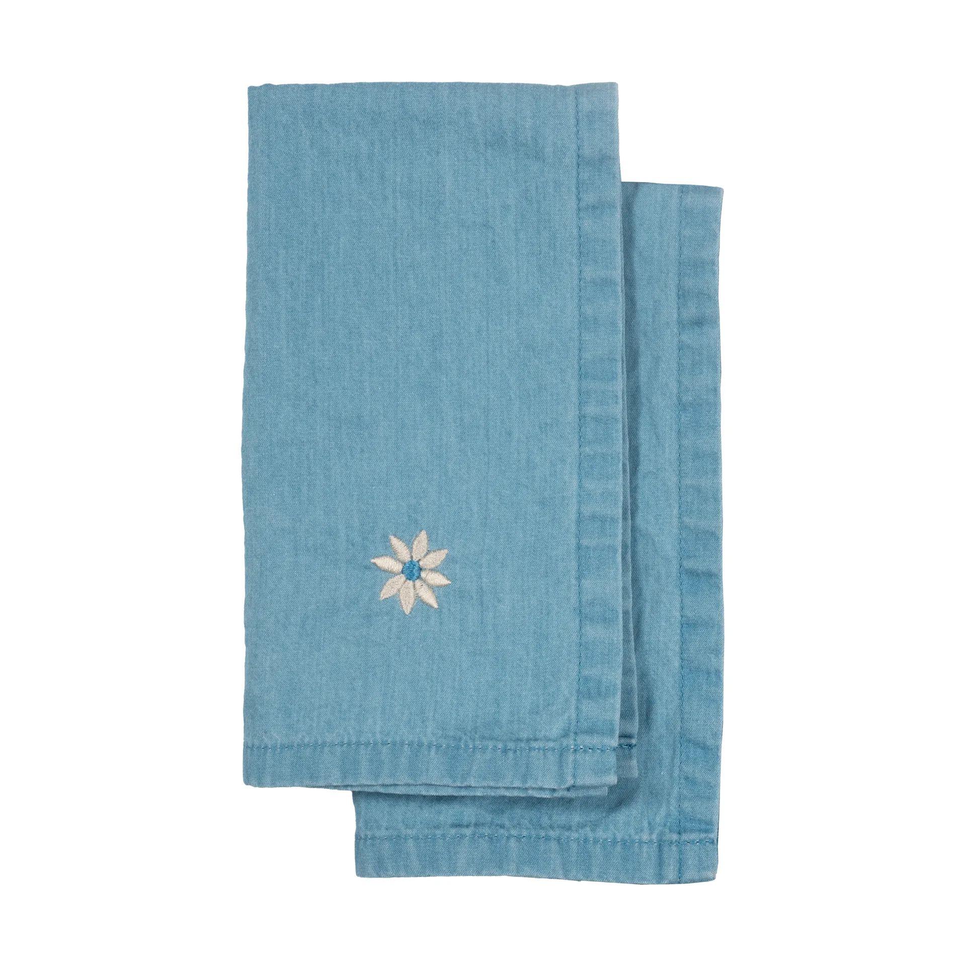Sagaform Eden denim viskestykke 50x70 cm 2-pak Blå