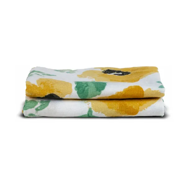 Sagaform Eden viskestykke50x70 cm 2-pak Blandet gul