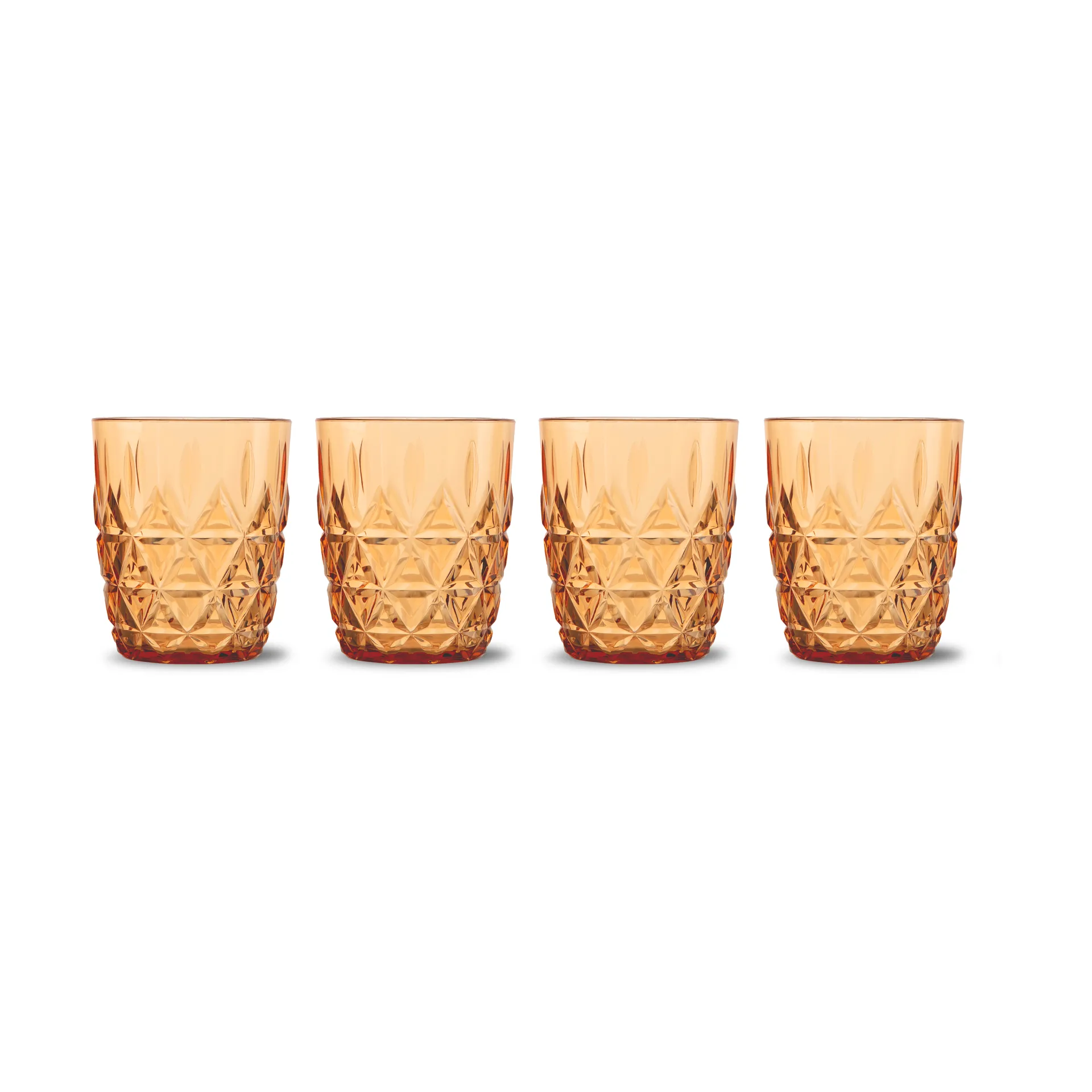 Sagaform Picknick Juni vandglas 28 cl 4-pak Amber