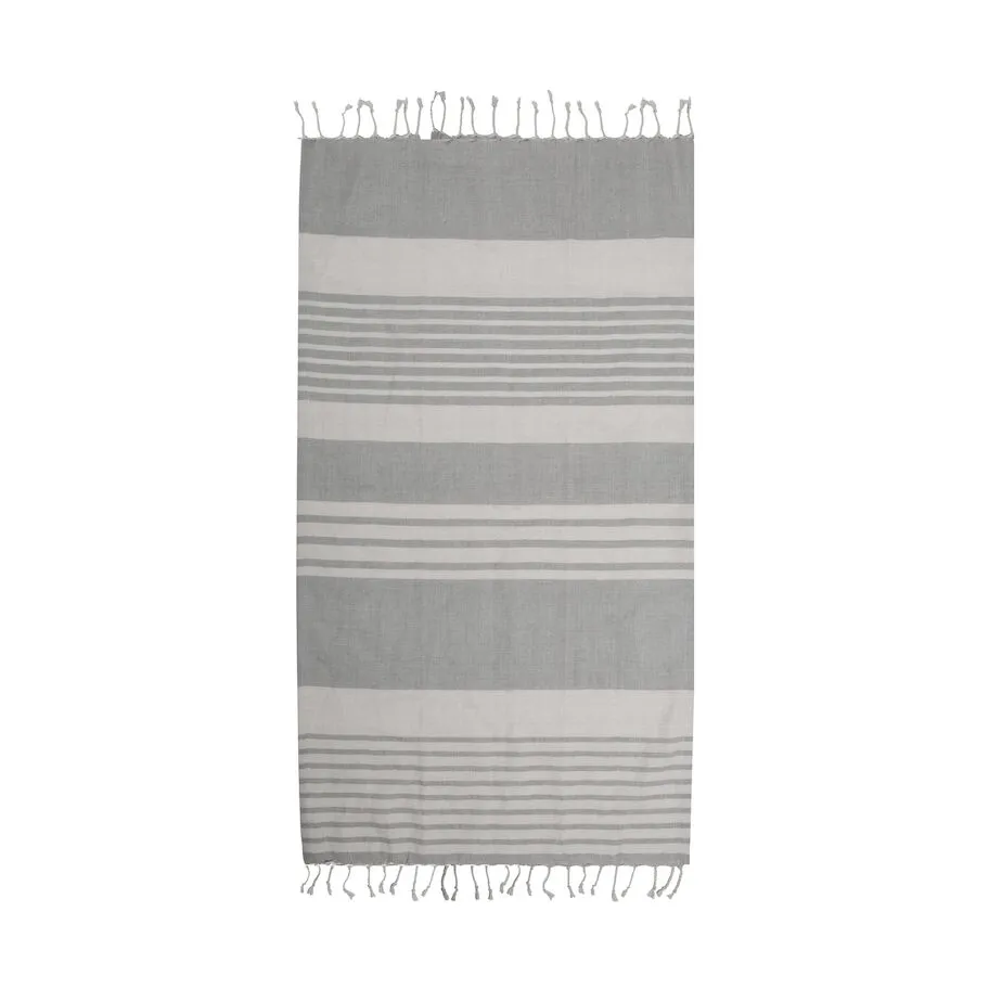 Sagaform Serviette rayée Ella hamam cm Gris