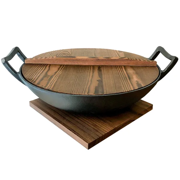 Satake Nabe wok gjutjärn, 36 cm