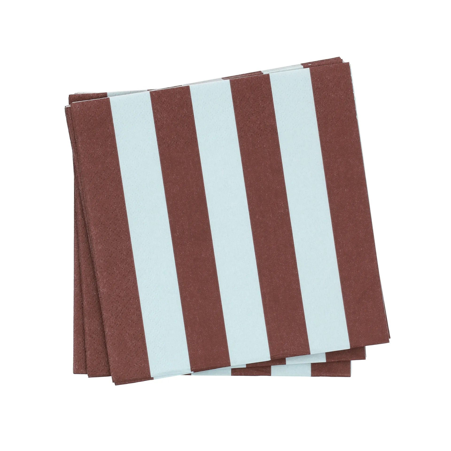 Scandi Essentials Bold Stripe papirserviet Vinrød-blå, 20-pak, 33x33 cm