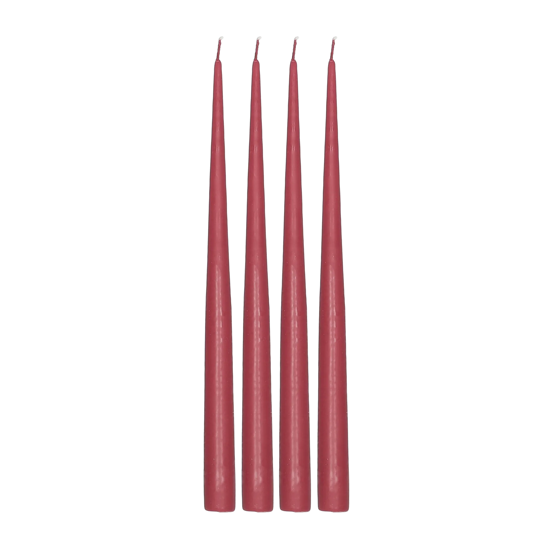 Scandi Essentials Bougie antique Atmosphere , lot de 4 Rouge foncé
