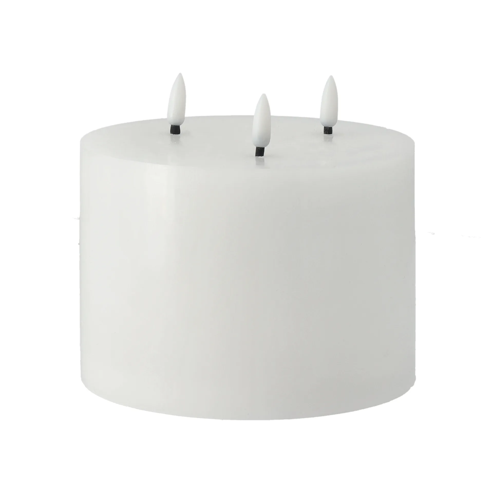 Scandi Essentials Bougie bloc LED 3 mèches Bright Melt Blanc