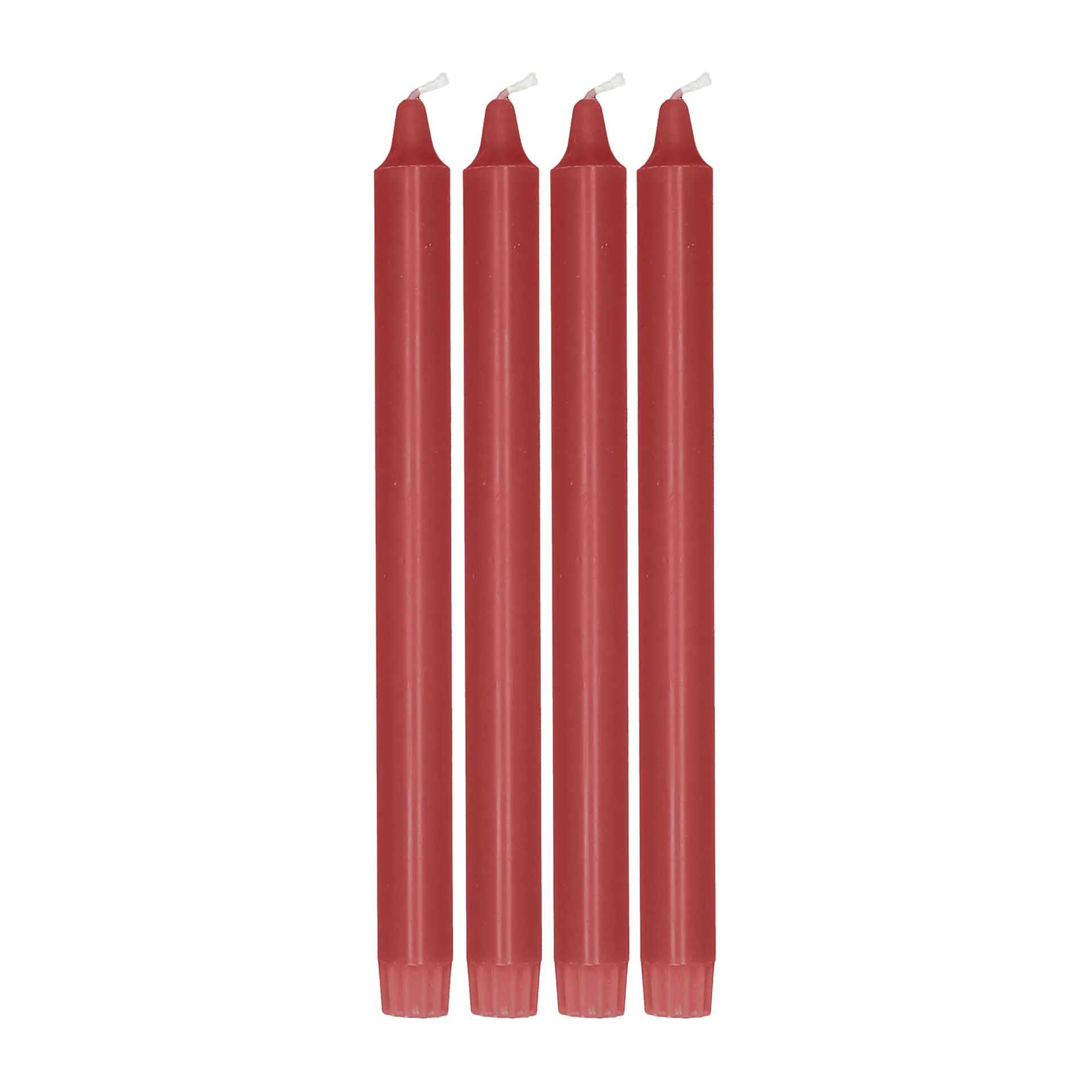 Scandi Essentials Bougie pour chandelier Ambiance , lot de 4 Rouge foncé