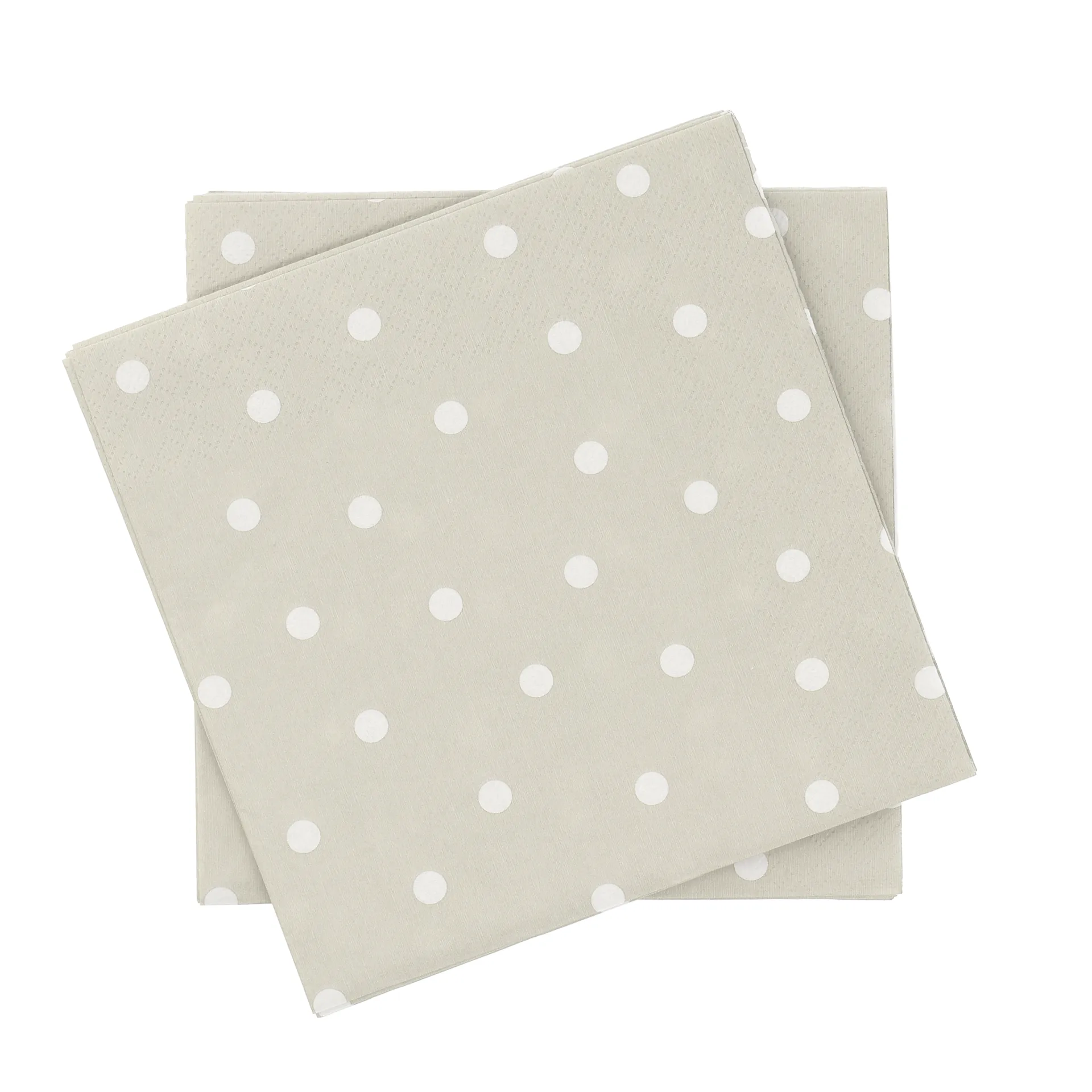 Scandi Essentials Fine dots serviette en papier Blanc-beige, lot de 20, cm