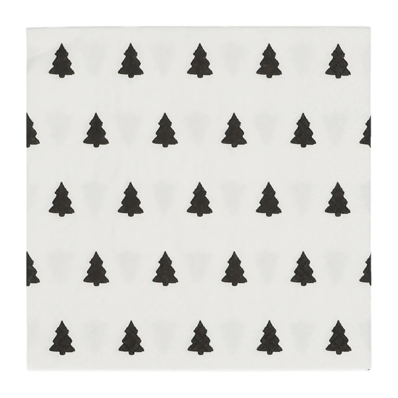 Scandi Essentials Linen trees serviet 33x33 cm 20-pak Black/White