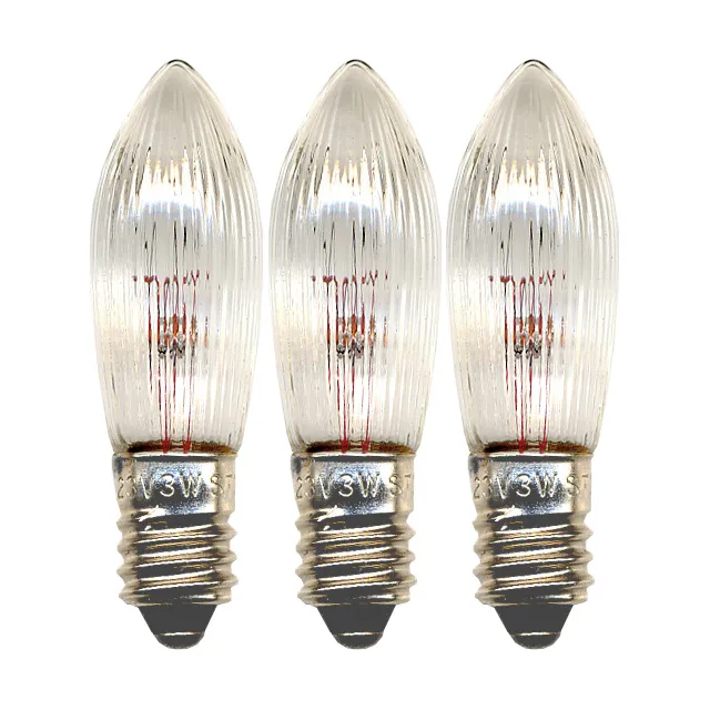 Scandi Essentials Lit lyskilde E10 reservepære 34V 3-pack Klar, 3W