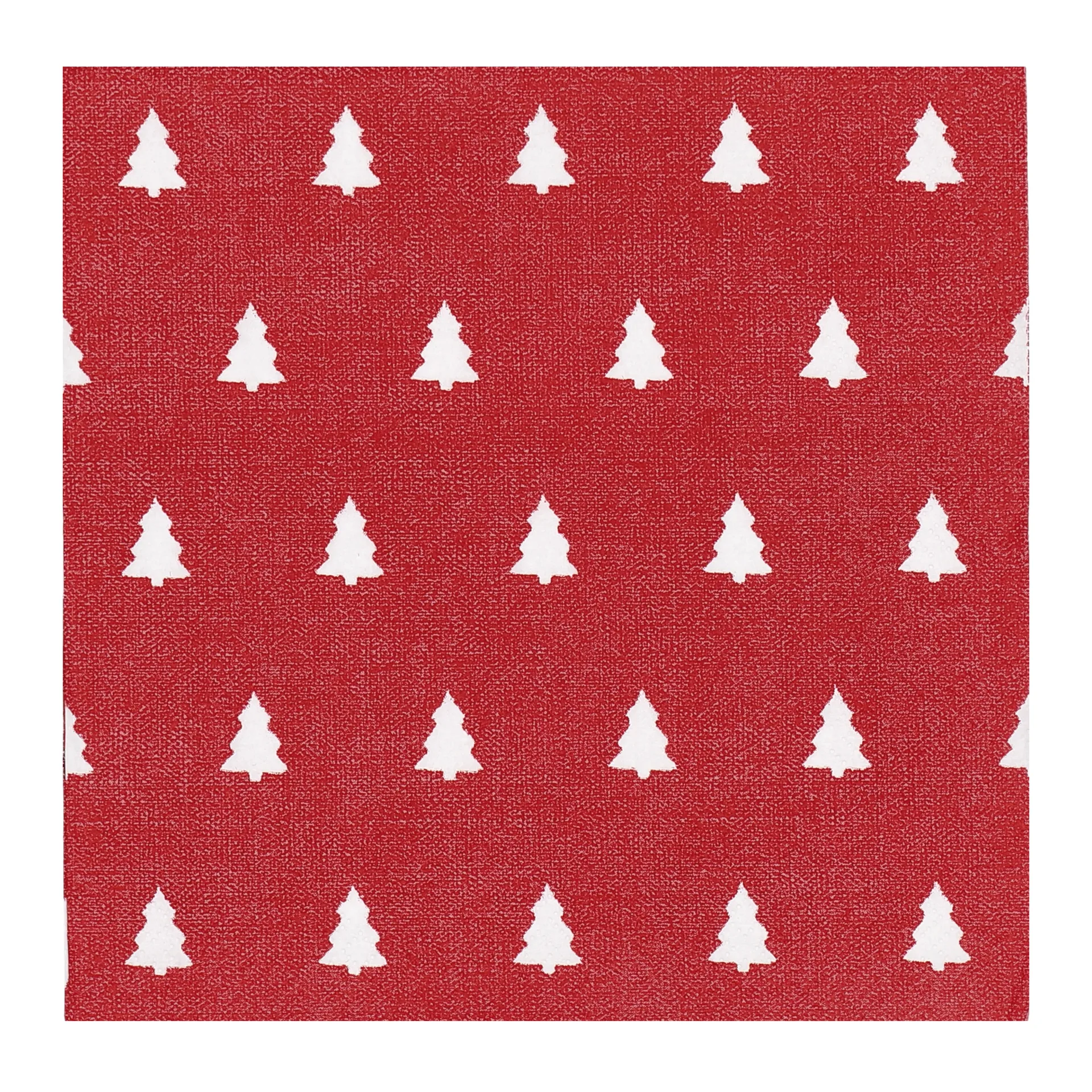Scandi Essentials Serviette de table Linen trees cm lot de 20 Red