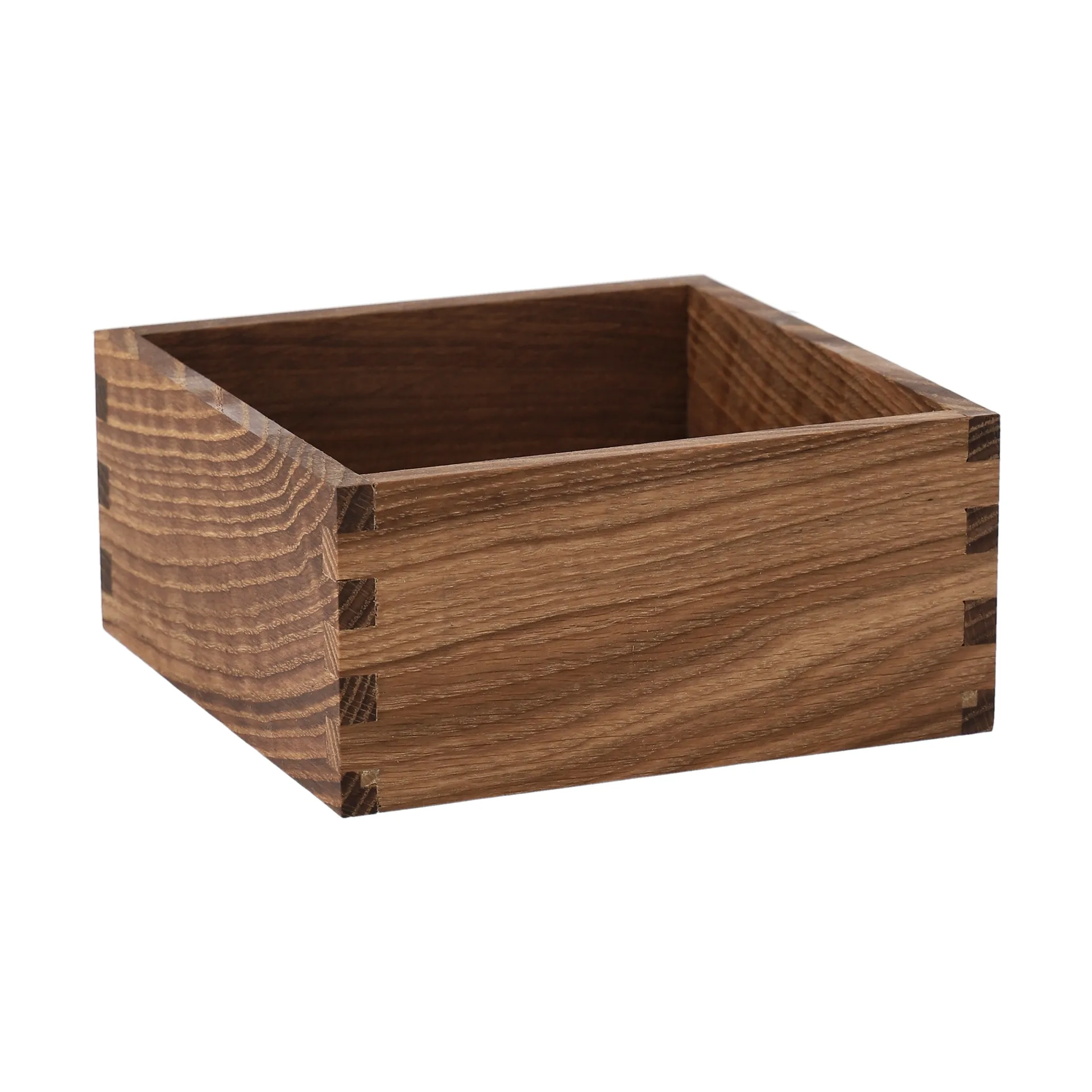 Scandi Living Boîte de rangement Carve Chêne teinté foncé