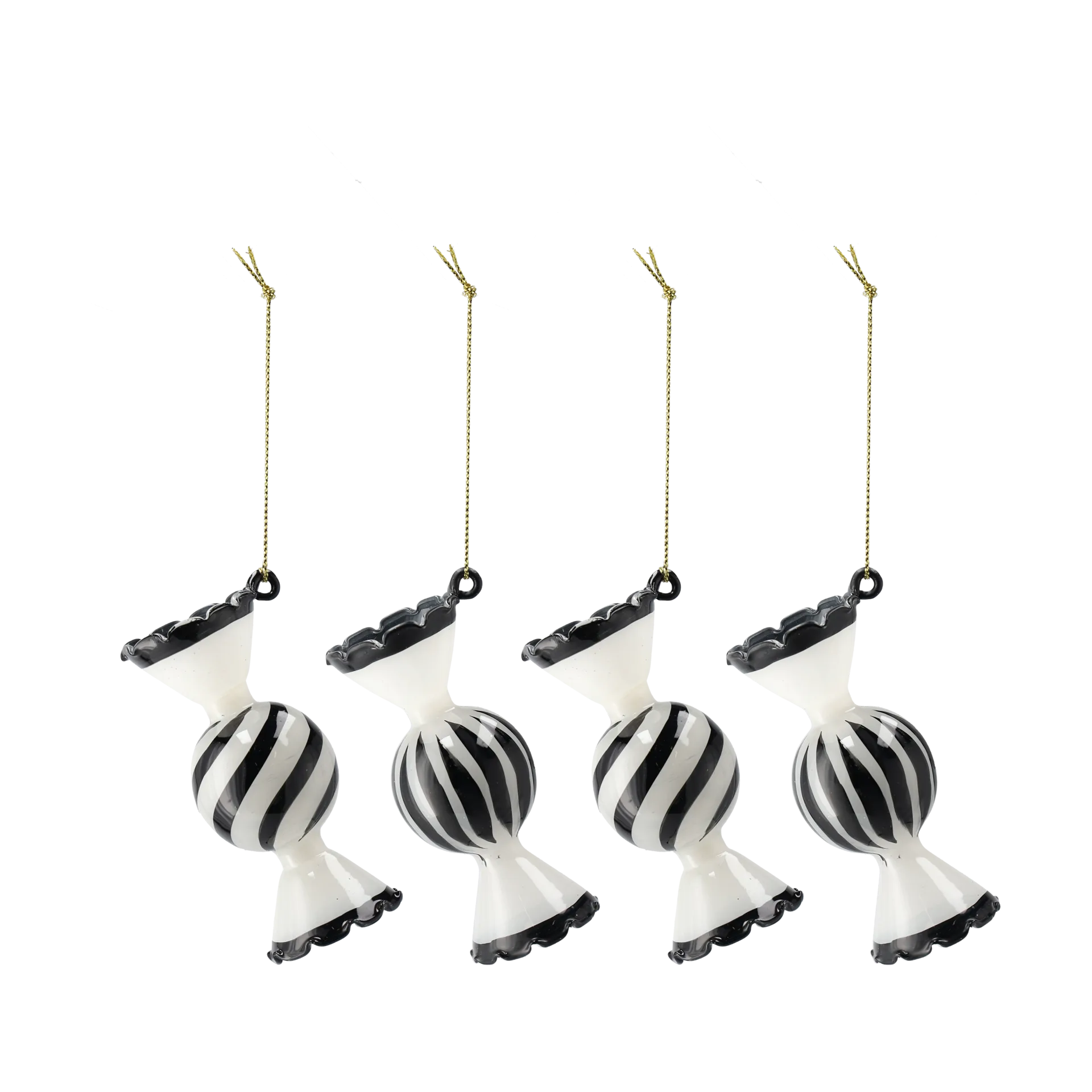 Scandi Living Boules de Noël Jolly, lot de 4 Blanc