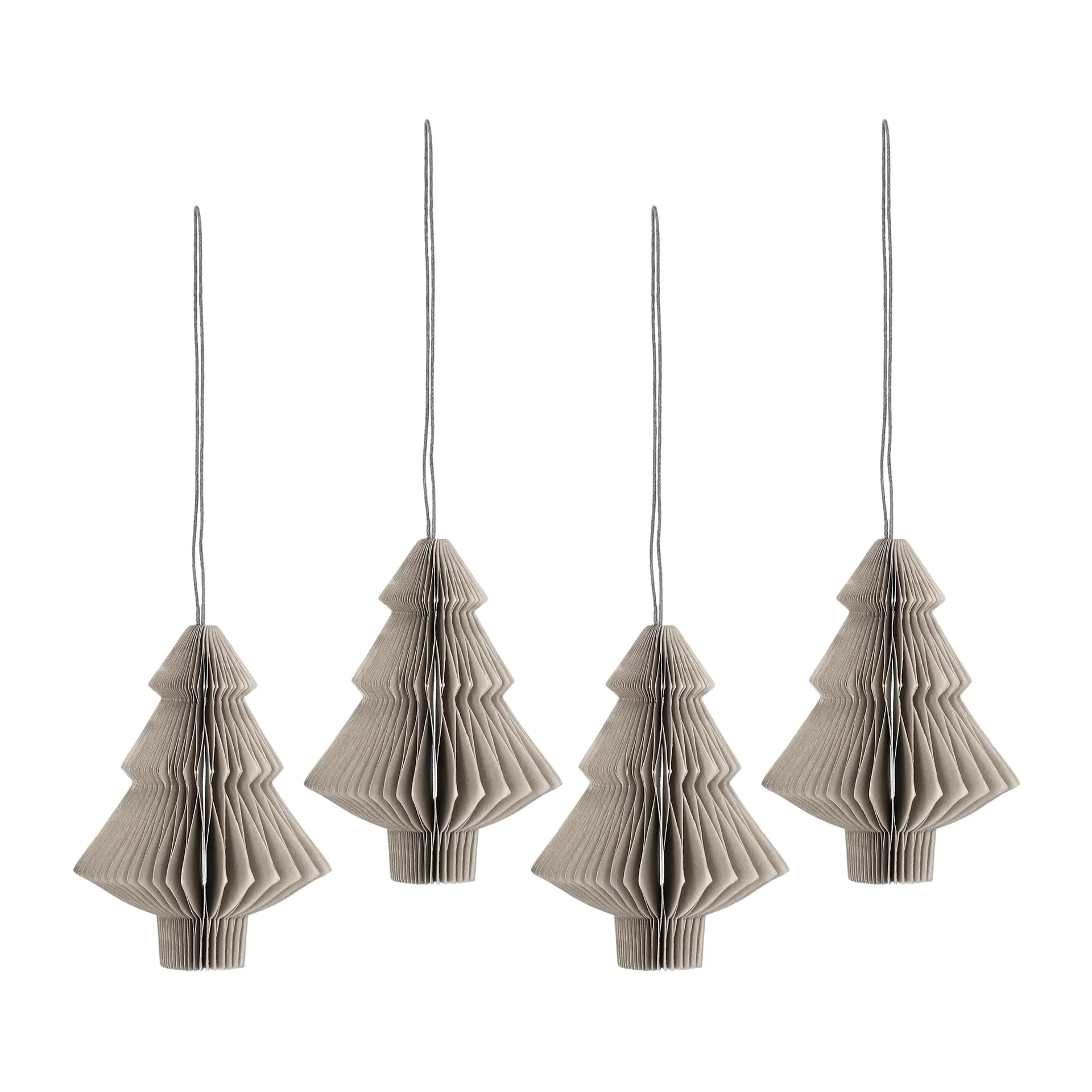 Scandi Living Boules de Noël Tree lot de 4 Beige