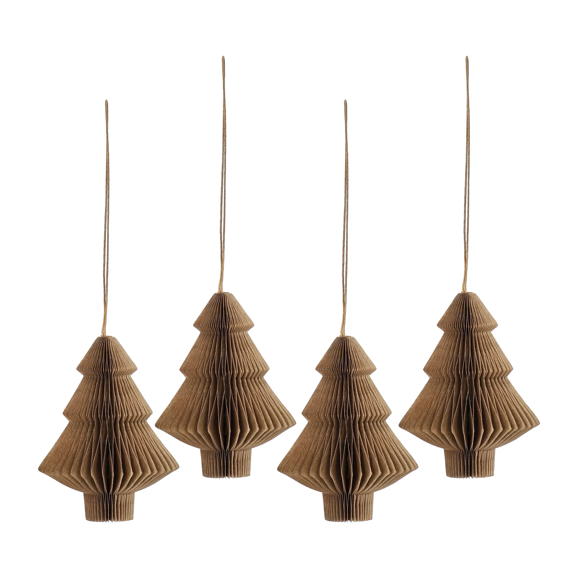 Scandi Living Boules de Noël Tree lot de 4 Naturel