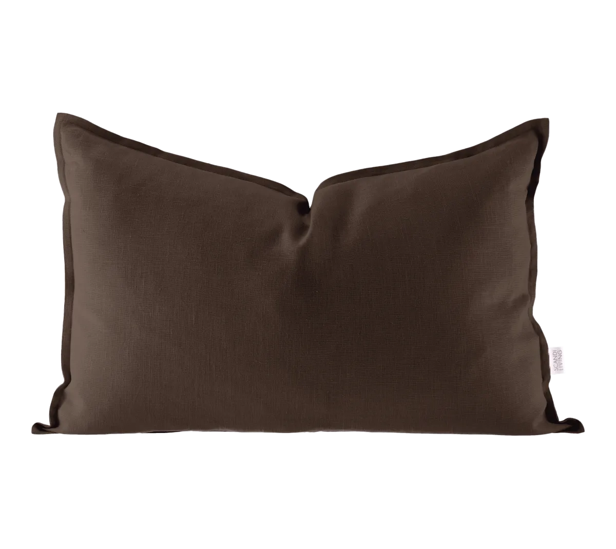 Scandi Living Calm pudebetræk hør 40x60 cm Chocolate Brown