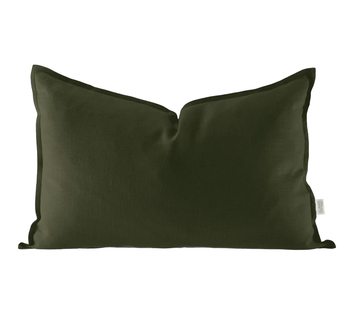 Scandi Living Calm pudebetræk hør 40x60 cm Forest Green