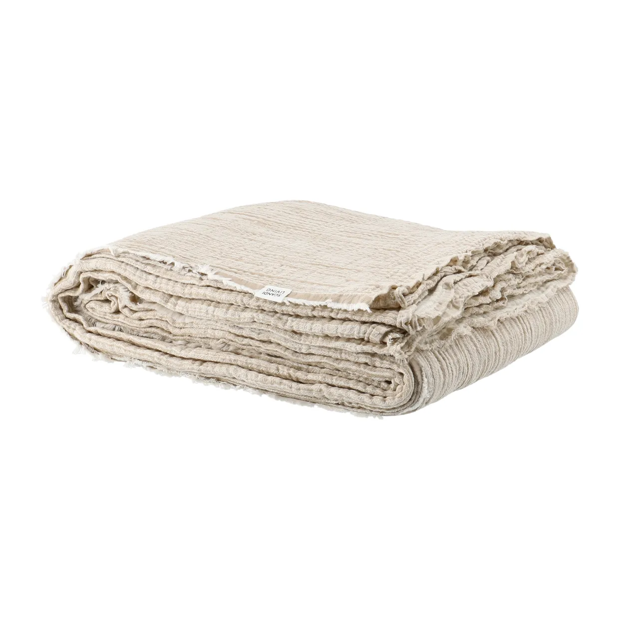 Scandi Living Couvre-lit Breeze cm Beige — vue 3