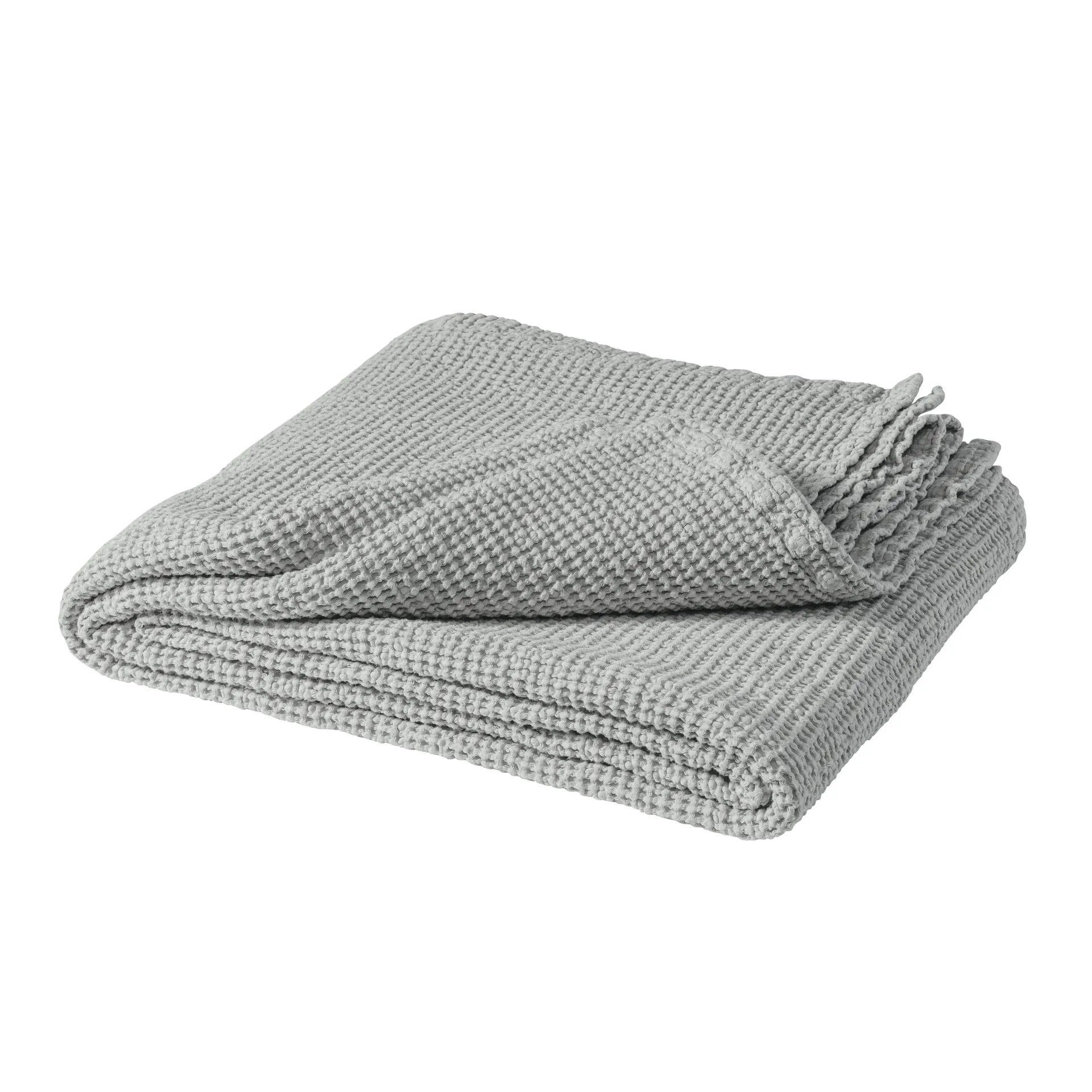 Scandi Living Couvre-lit Moss cm stone (gris clair)