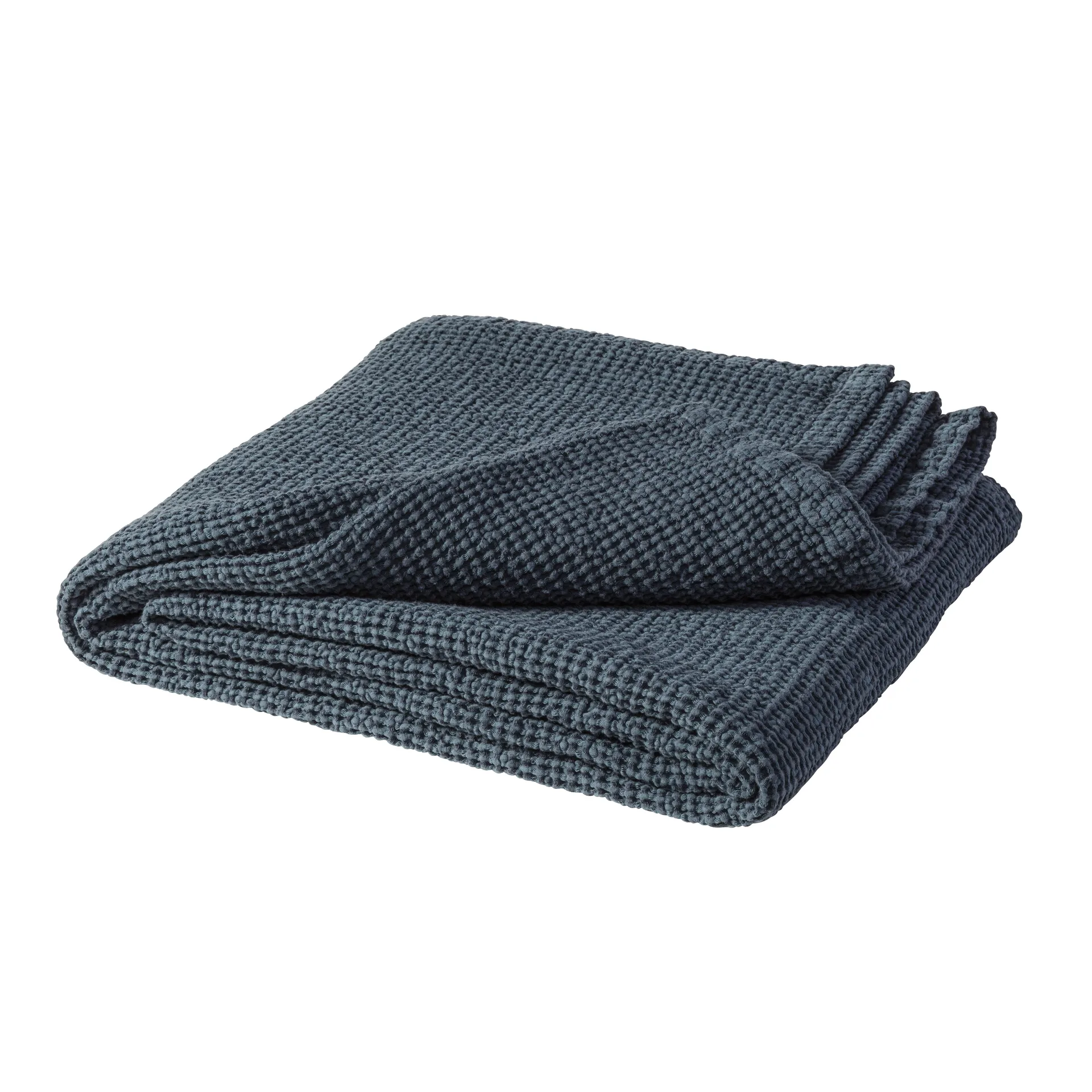Scandi Living Couvre-lit Moss cm storm blue (bleu) — vue 3