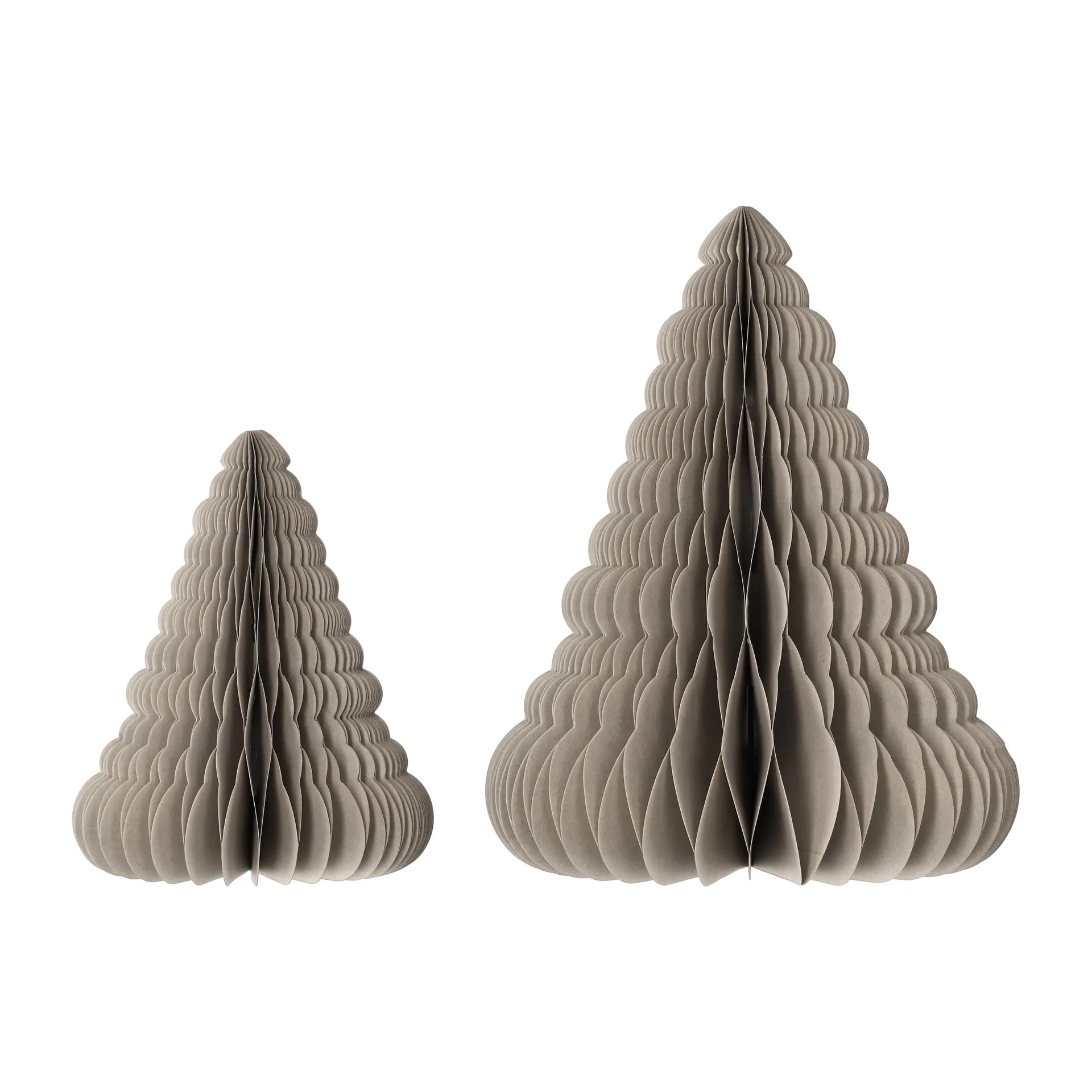 Scandi Living Décoration de Noël Trees lot de 2 Beige