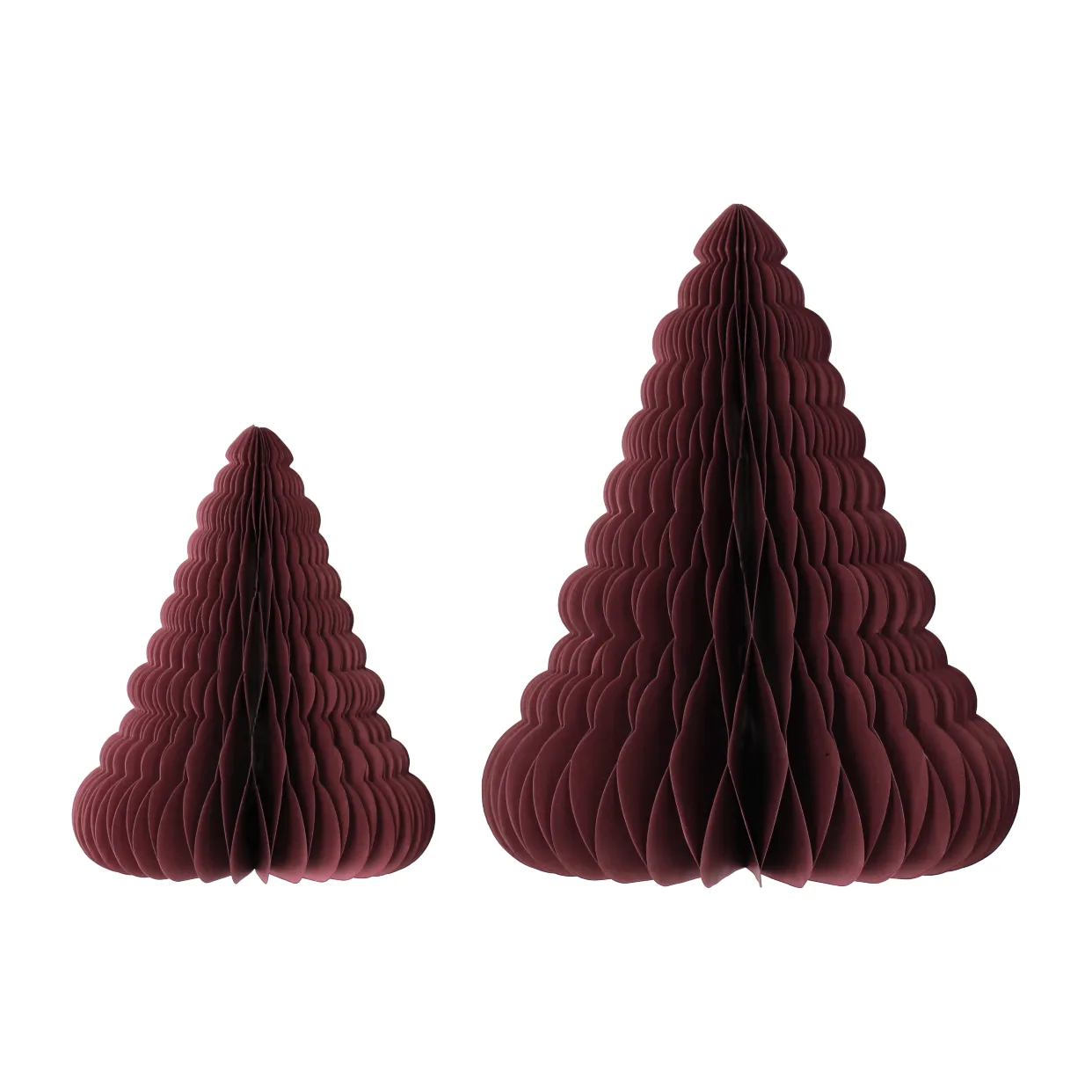 Scandi Living Décoration de Noël Trees lot de 2 Rouge