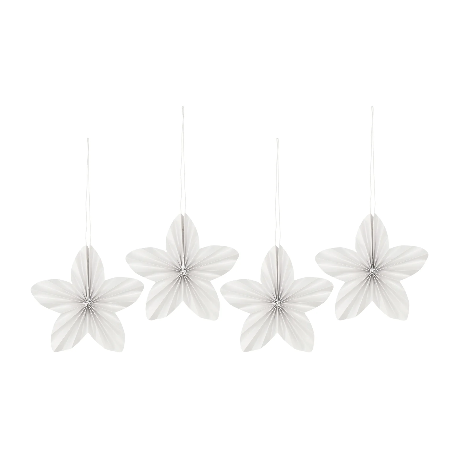 Scandi Living Décorations de Noël Twinkle lot de 4 Blanc