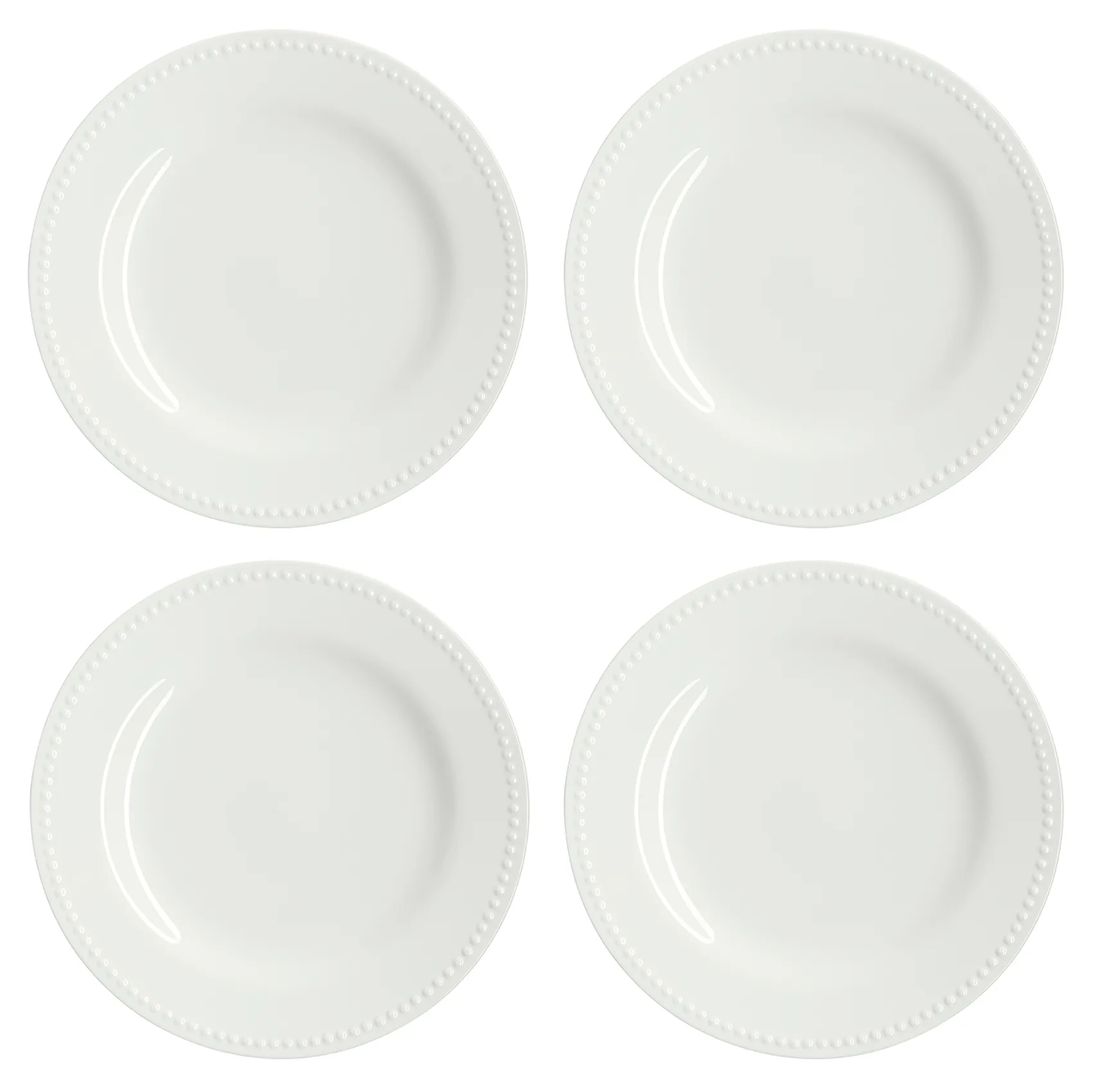 Scandi Living Dots assiett 22 cm 4-pack Cremevit