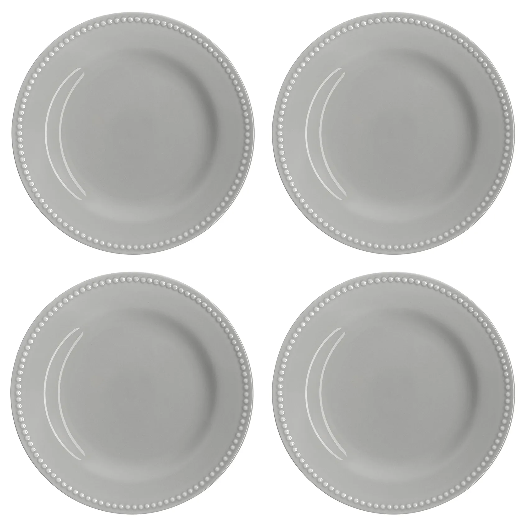 Scandi Living Dots assiett 22 cm 4-pack Gr&aring;